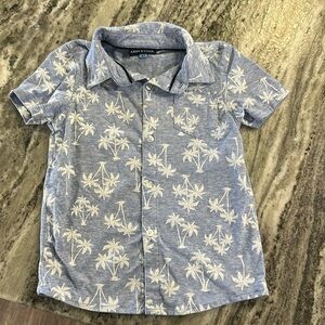 Boys palm tree button down shirt